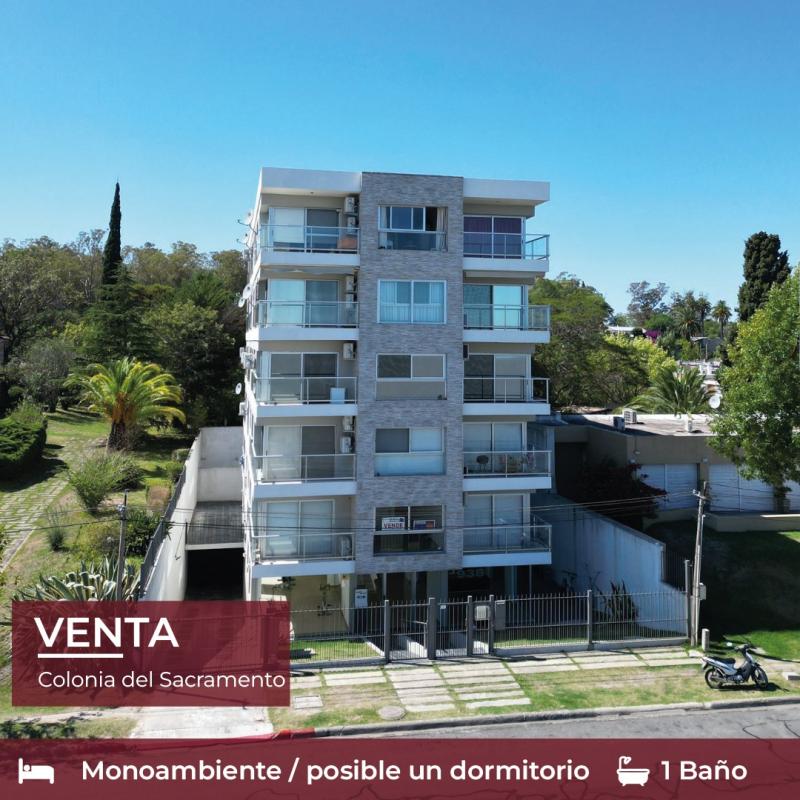 Espectacular monoambiente o posible 1 dormitorio en edificio residencial frente al Rio de la Plata.