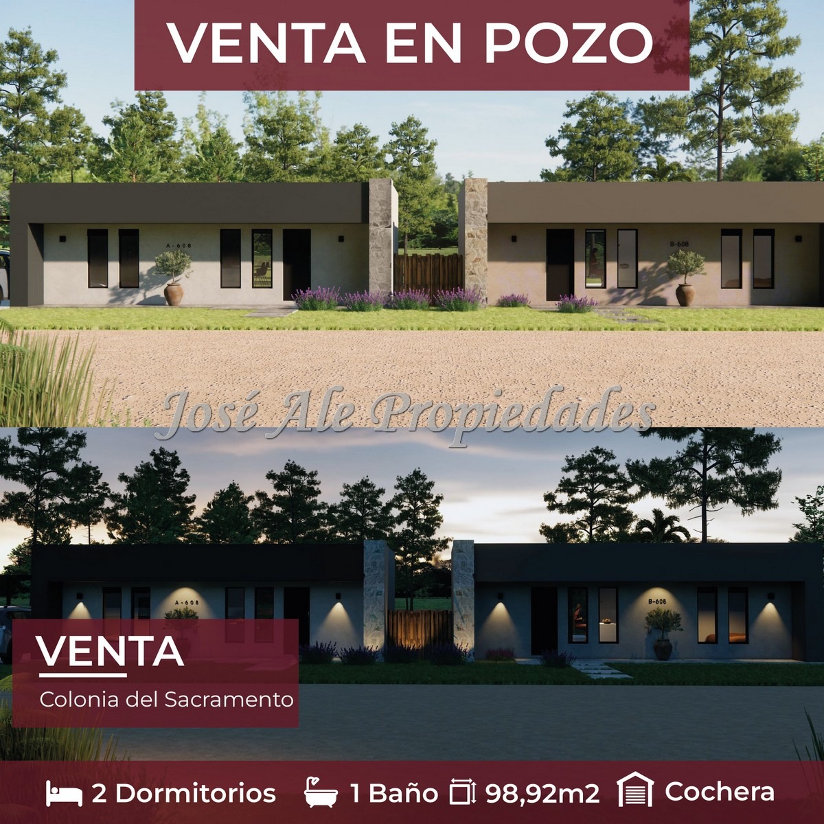 Imagen 1 de EN VENTA Casas en pozo de 2 dormitorios ✨ Oportunidad de inversión: dos casas en pozo, pensadas para ofrecer confort, funcionalidad y proyección a futuro.